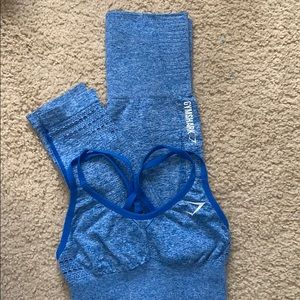 Gymshark seamless pants blue, bra not included